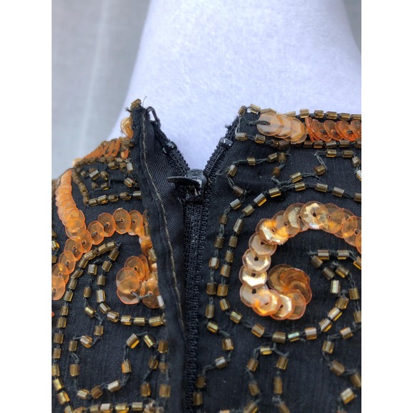 Sténay Evening Fully Beads and Sequins Long Sleeve Silk Blouse - Picture 7 of 10